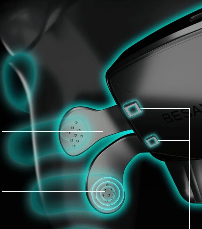 Close-up of the Besavior Elite Controller back paddles