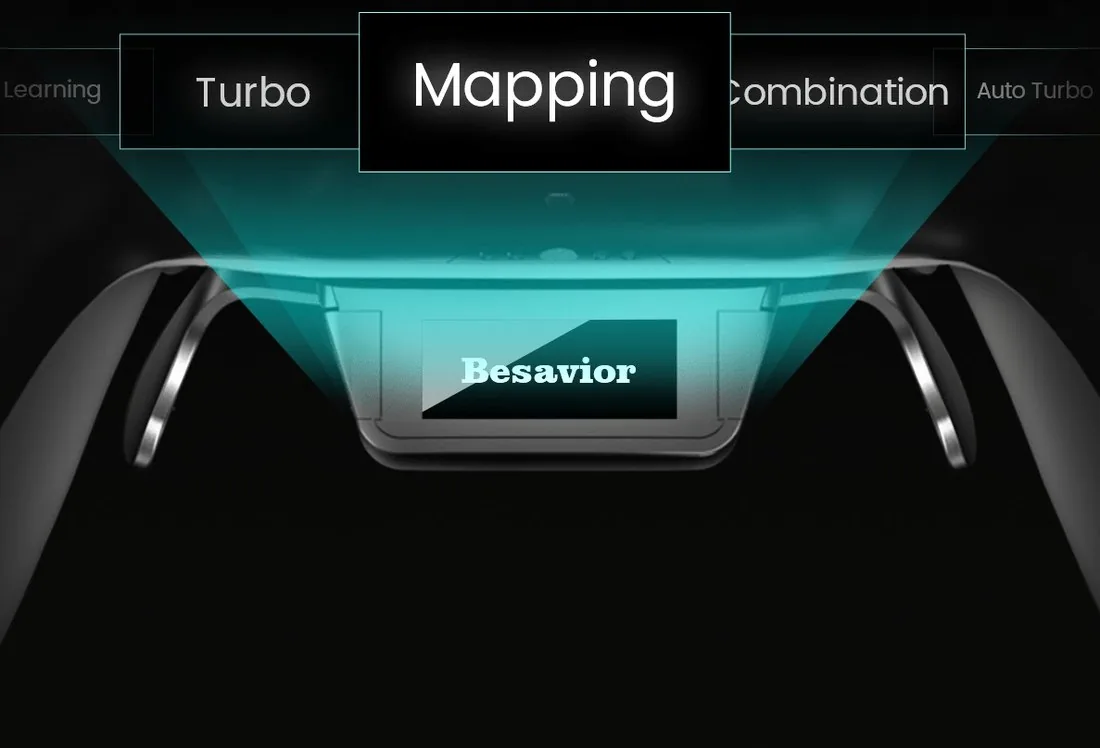 Besavior OLED screen showing Turbo, Mapping and Combination modes